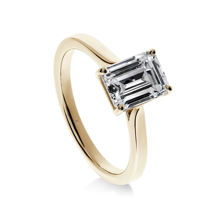 Mon Ange - Bague de Fiançailles Diamant Émeraude | LeDiamanti Maroc