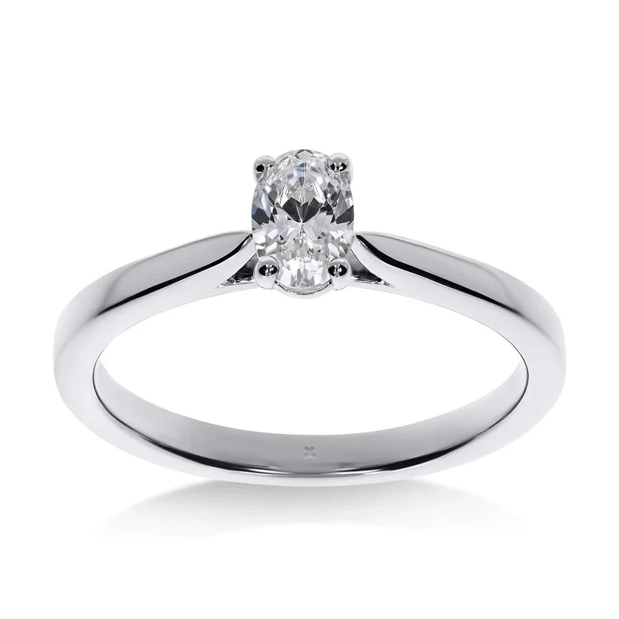 Mon Ange - Bague de Fiançailles Diamant Ovale | LeDiamanti Maroc