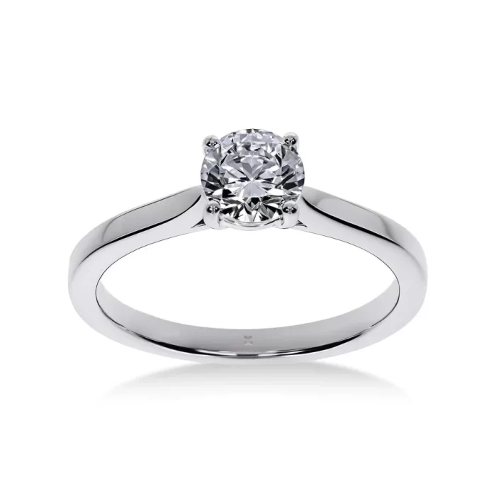 Mon Ange - Bague de Fiançailles Diamant Rond | LeDiamanti Maroc