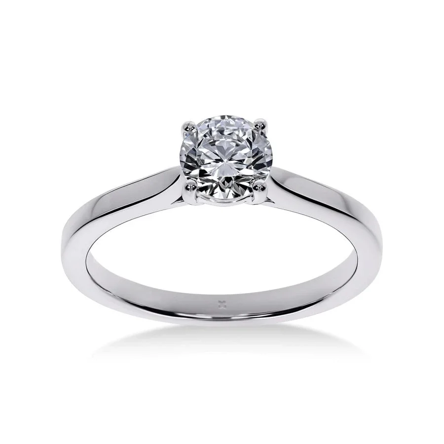 Mon Ange - Bague de Fiançailles Diamant Rond | LeDiamanti Maroc
