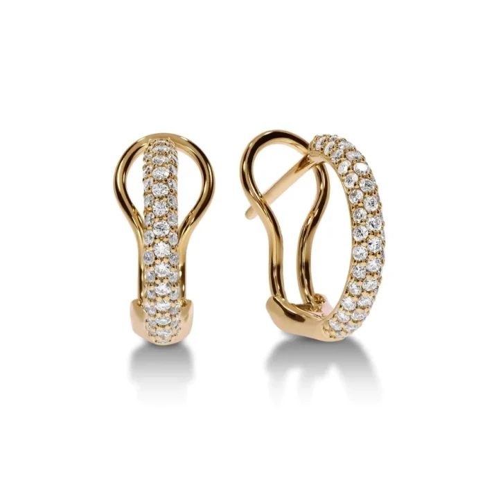 Boucles d'Oreilles Diamant Princesse | LeDiamanti Maroc