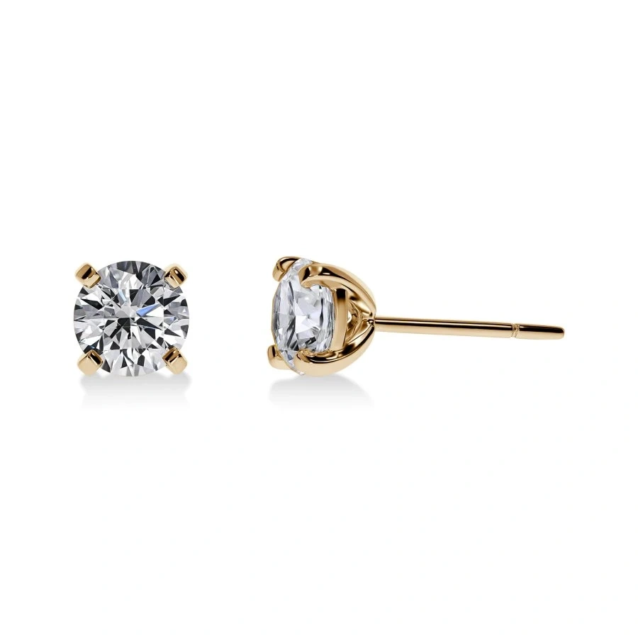 Boucles d'Oreilles Diamant Rond | LeDiamanti Maroc