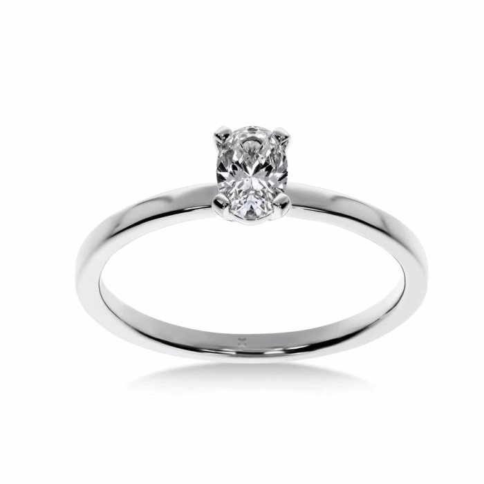 Mon Coeur - Bague de Fiançailles Diamant Rond | LeDiamanti Maroc