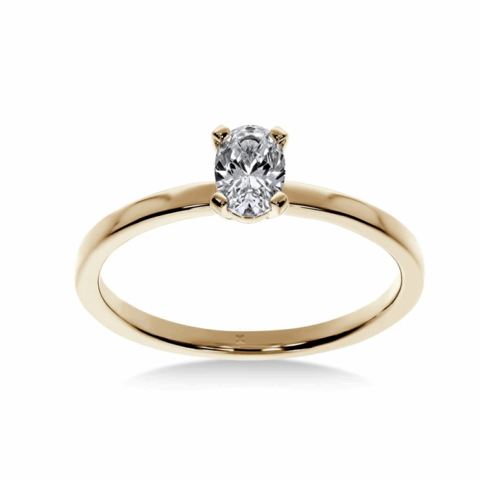 Mon Coeur - Bague de Fiançailles Diamant Ovale | LeDiamanti Maroc