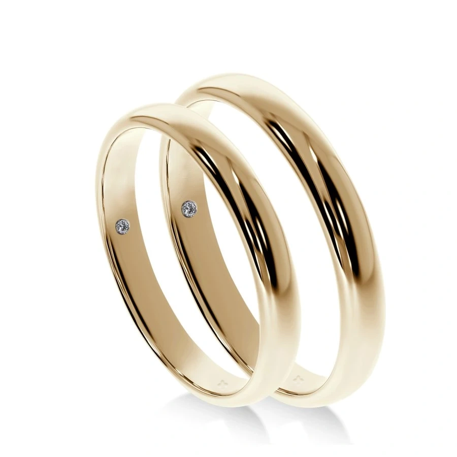 Alliance Homme Gabin Or & Diamant 3,5 MM | LeDiamanti Maroc