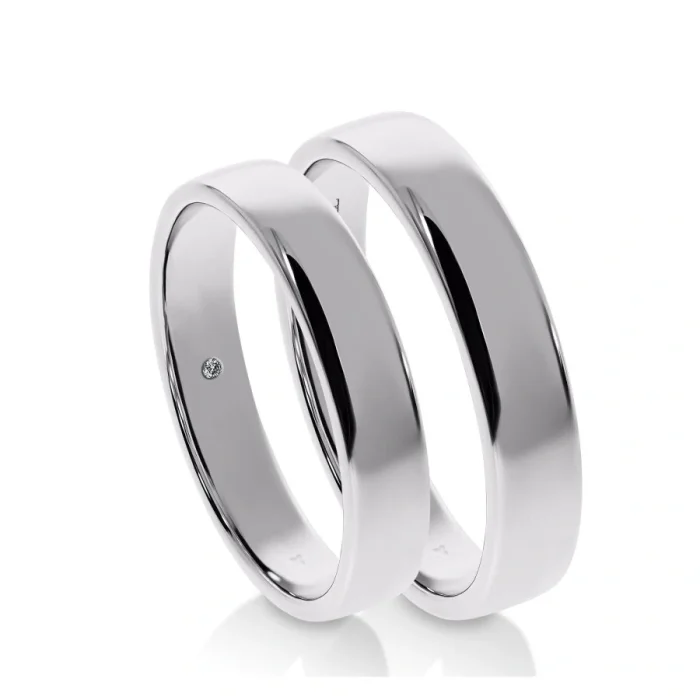 Alliance Homme Gaspard Platine & Diamant 5 MM | LeDiamanti Maroc