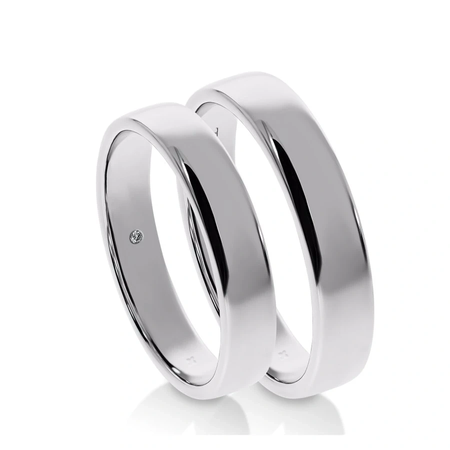 Alliance Homme Gaspard Platine & Diamant 5 MM | LeDiamanti Maroc