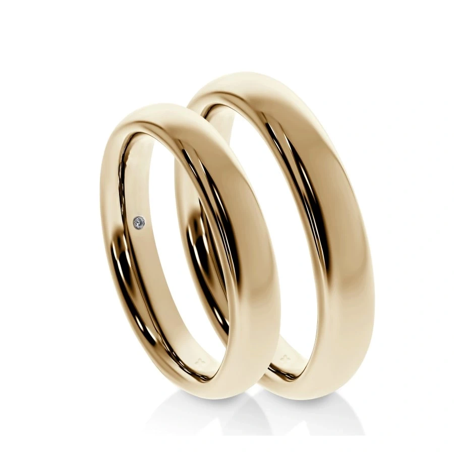 Alliance Homme Jonc en Or & Diamant Secret 4 MM | LeDiamanti Maroc