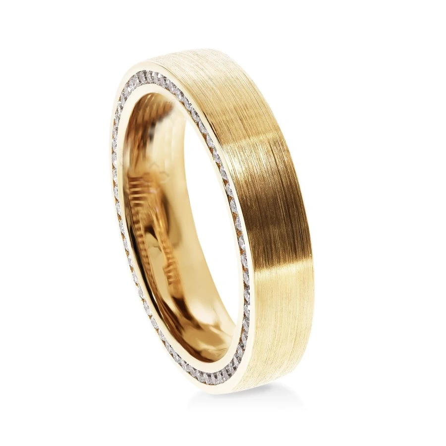 Alliance Homme Malo en Or Jaune & Diamants 4 MM | LeDiamanti Maroc