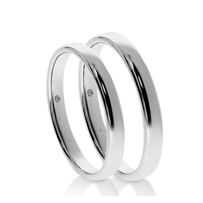 Alliance Homme Gaspard Platine & Diamant 3 MM | LeDiamanti Maroc