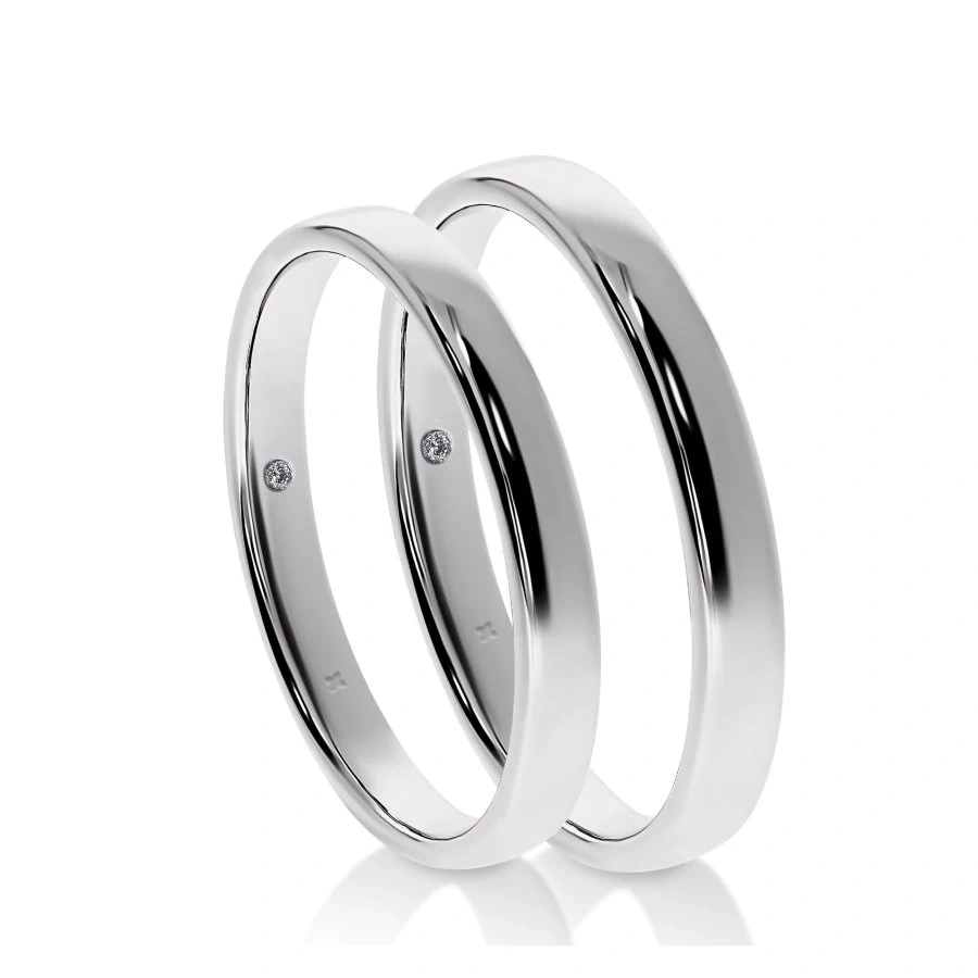 Alliance Homme Gaspard Platine & Diamant 3 MM | LeDiamanti Maroc