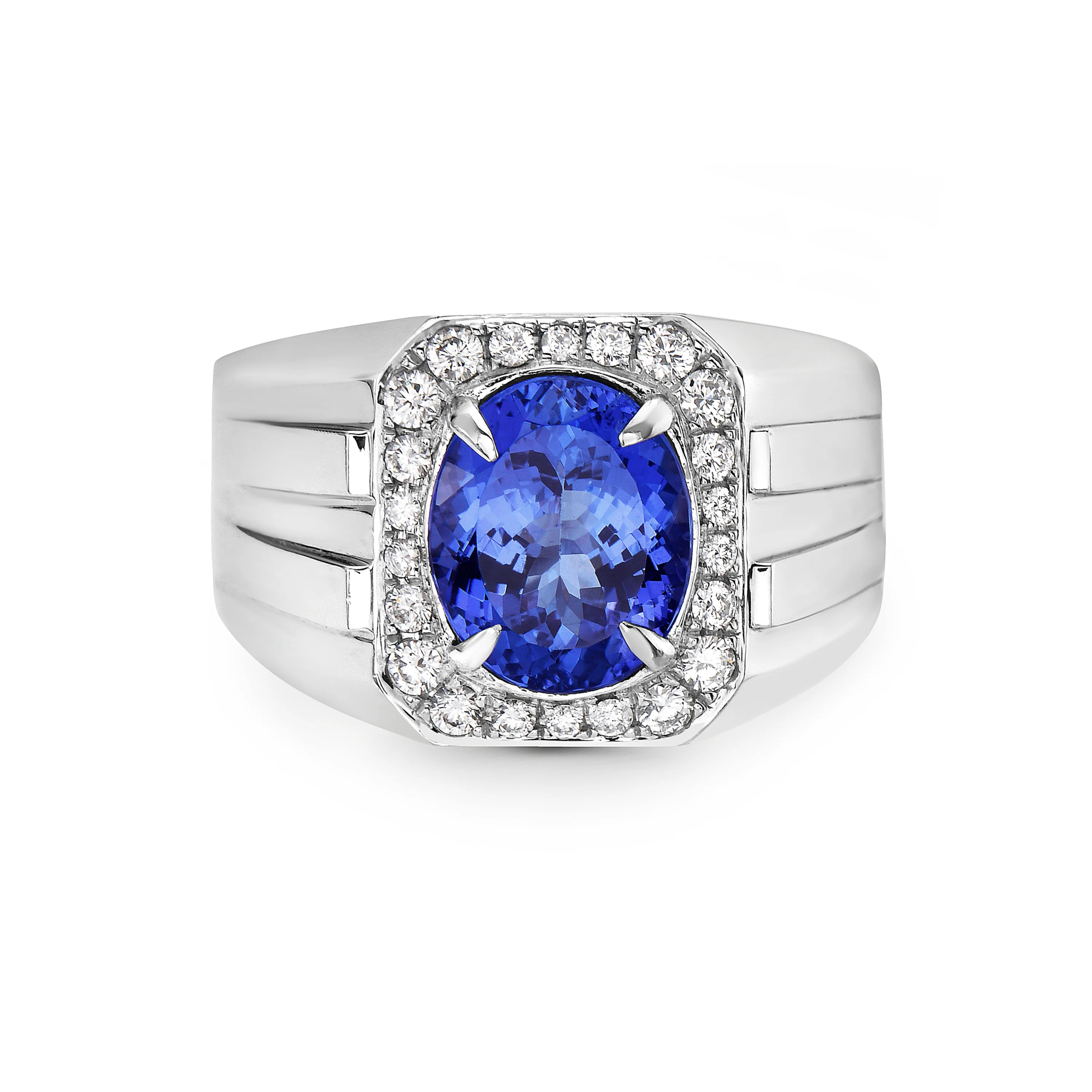 Alliance Homme Albéric : Platine, Saphir & Diamants