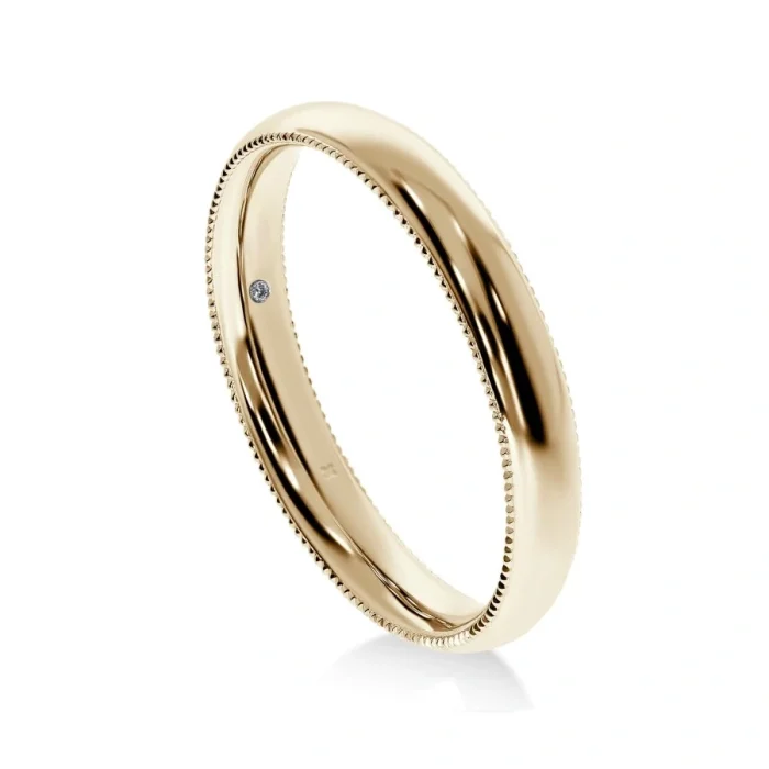 Alliance Homme Théophile en Or 3 MM | LeDiamanti Maroc