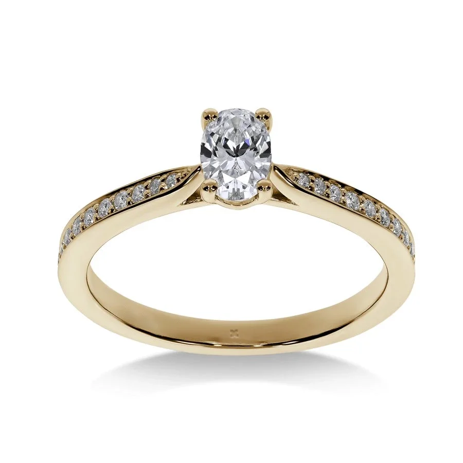 Mon Amour - Bague de Fiançailles Diamant Ovale | LeDiamanti Maroc