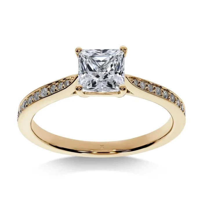 Mon Amour - Bague de Fiançailles Diamant Princesse | LeDiamanti Maroc