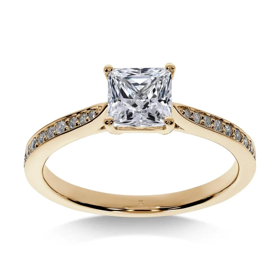 Mon Amour - Bague de Fiançailles Diamant Princesse | LeDiamanti Maroc