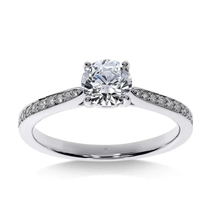 Mon Amour - Bague de Fiançailles Diamant Rond | LeDiamanti Maroc