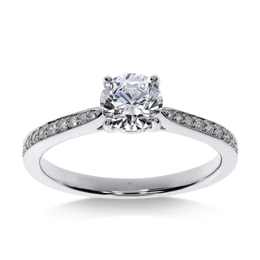 Mon Amour - Bague de Fiançailles Diamant Rond | LeDiamanti Maroc