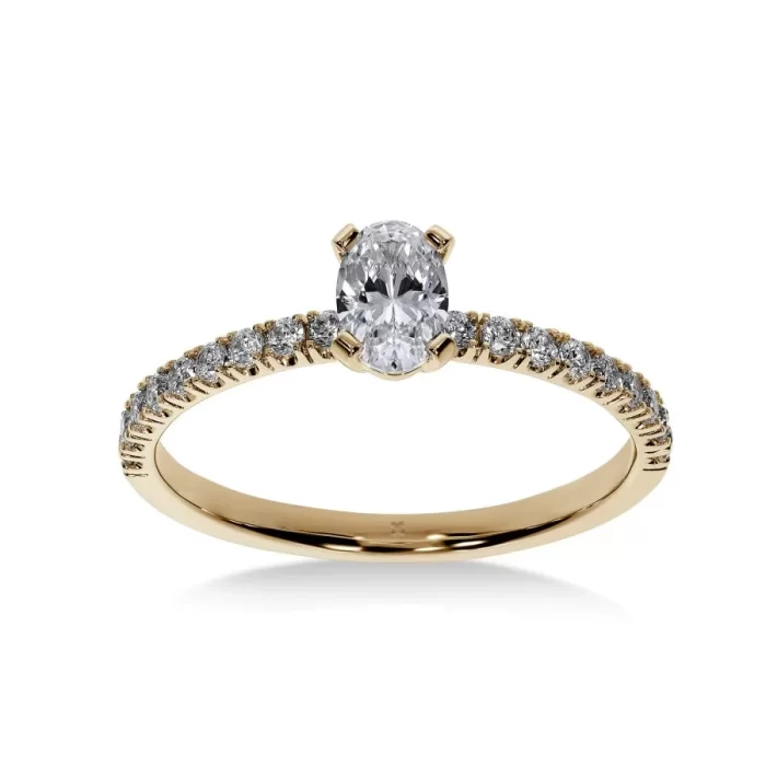 Ma Promise - Bague de Fiançailles Diamant Ovale | LeDiamanti Maroc