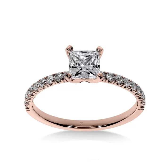 Solitaire Pavée – Élégance Contemporaine et Éclat Royal | LeDiamanti Maroc