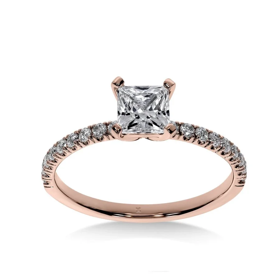 Solitaire Pavée – Élégance Contemporaine et Éclat Royal | LeDiamanti Maroc