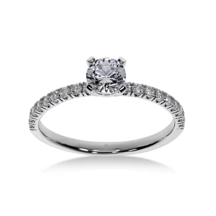 Ma Promise - Bague de Fiançailles Diamant Rond | LeDiamanti Maroc