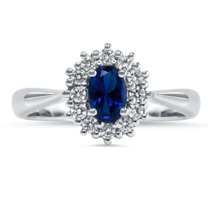 Bague de Fiançailles Saphir Bleu Royal | LeDiamanti Maroc