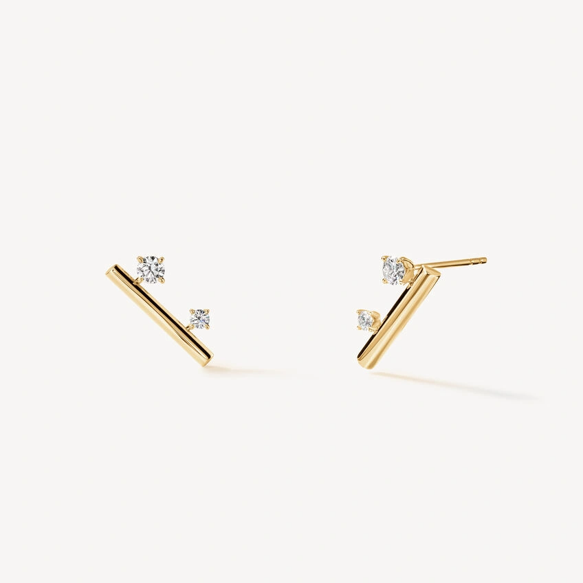 Boucles d'Oreilles Diamant Silhouette en Or | LeDiamanti Maroc