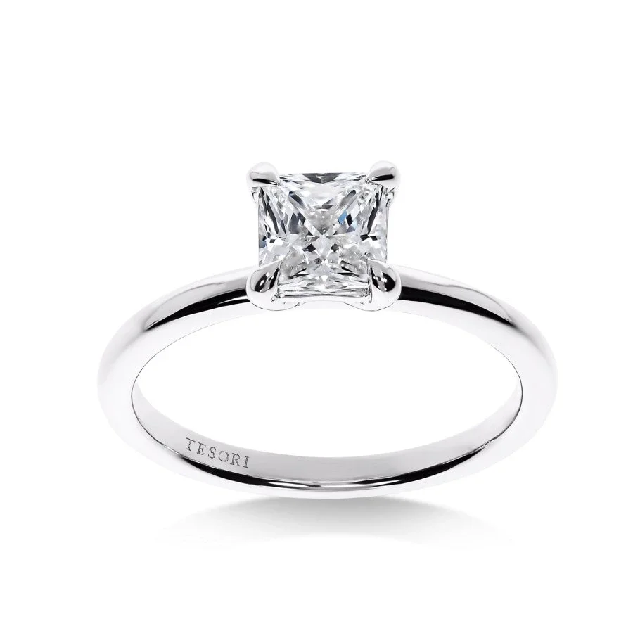 Love - Bague de Fiançailles Diamant Princesse | LeDiamanti Maroc