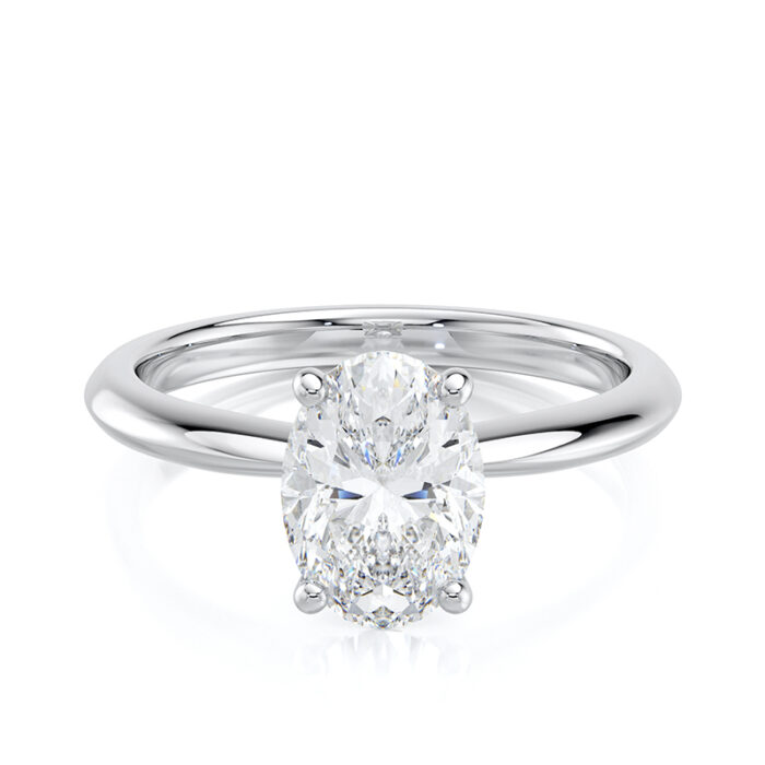 Bague de mariage Love Story – Diamant ovale & or 18K | LEDIAMANTI Maroc