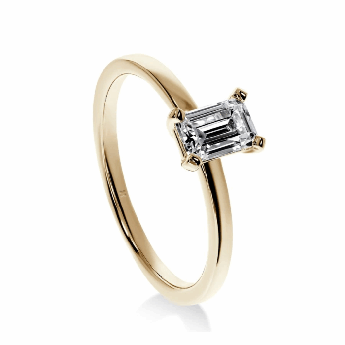 Bague de Fiançailles Diamant Émeraude Fascination | LeDiamanti Maroc