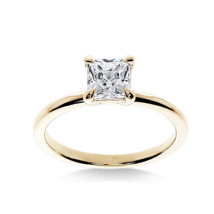 Bague de Fiançailles Diamant Princesse Éclat | LeDiamanti Maroc