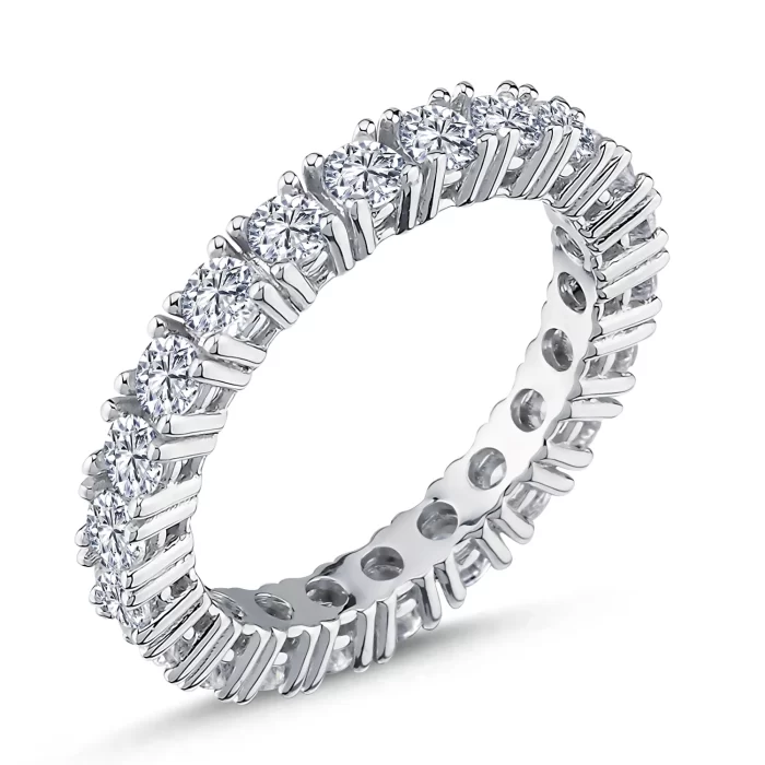 Alliance Diamants Ronds Tour Complet Moderne Ange | LeDiamanti Maroc