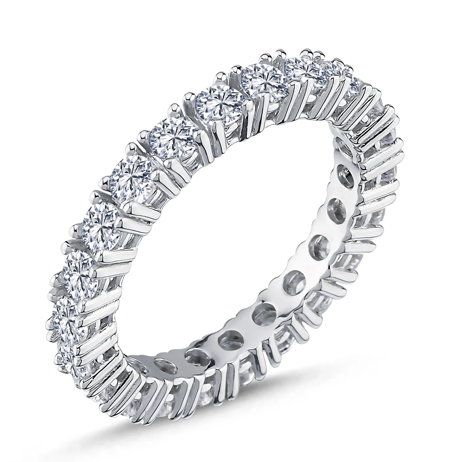 Alliance Diamants Ronds Tour Complet Moderne Ange | LeDiamanti Maroc