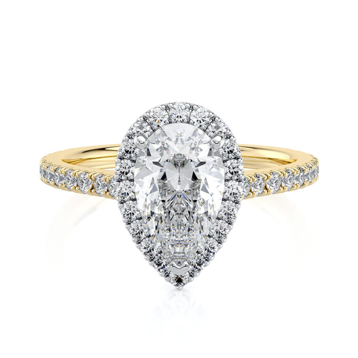Bague de mariage Belle – Diamant poire | LeDiamanti