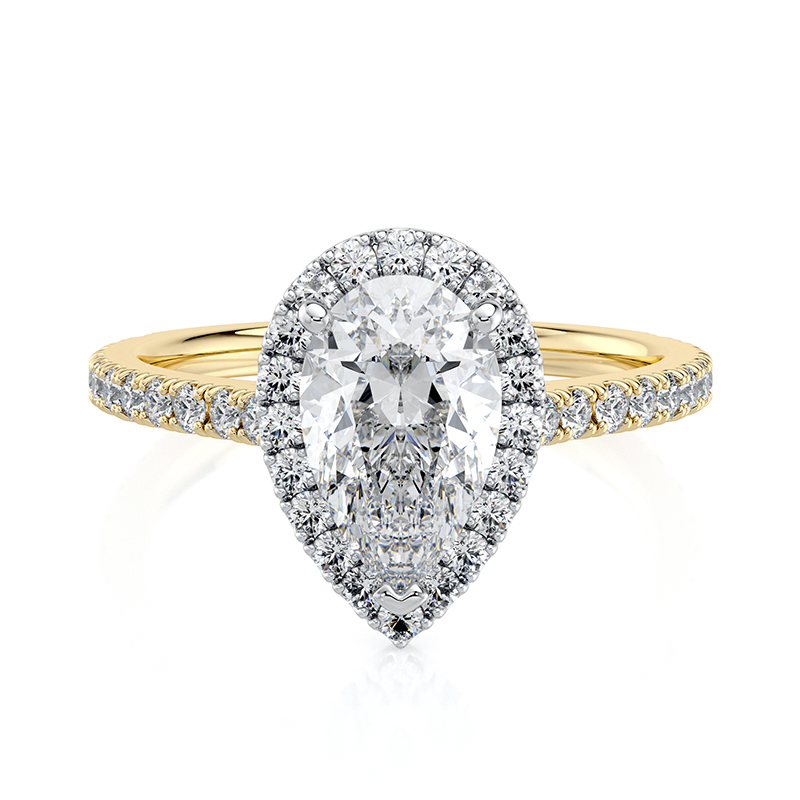 Bague de mariage Belle – Diamant poire | LeDiamanti