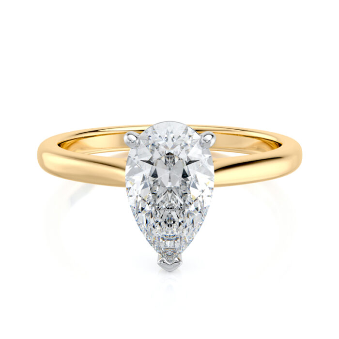 Bague Love Story LEDIAMANTI avec diamant poire sur or 18 carats
