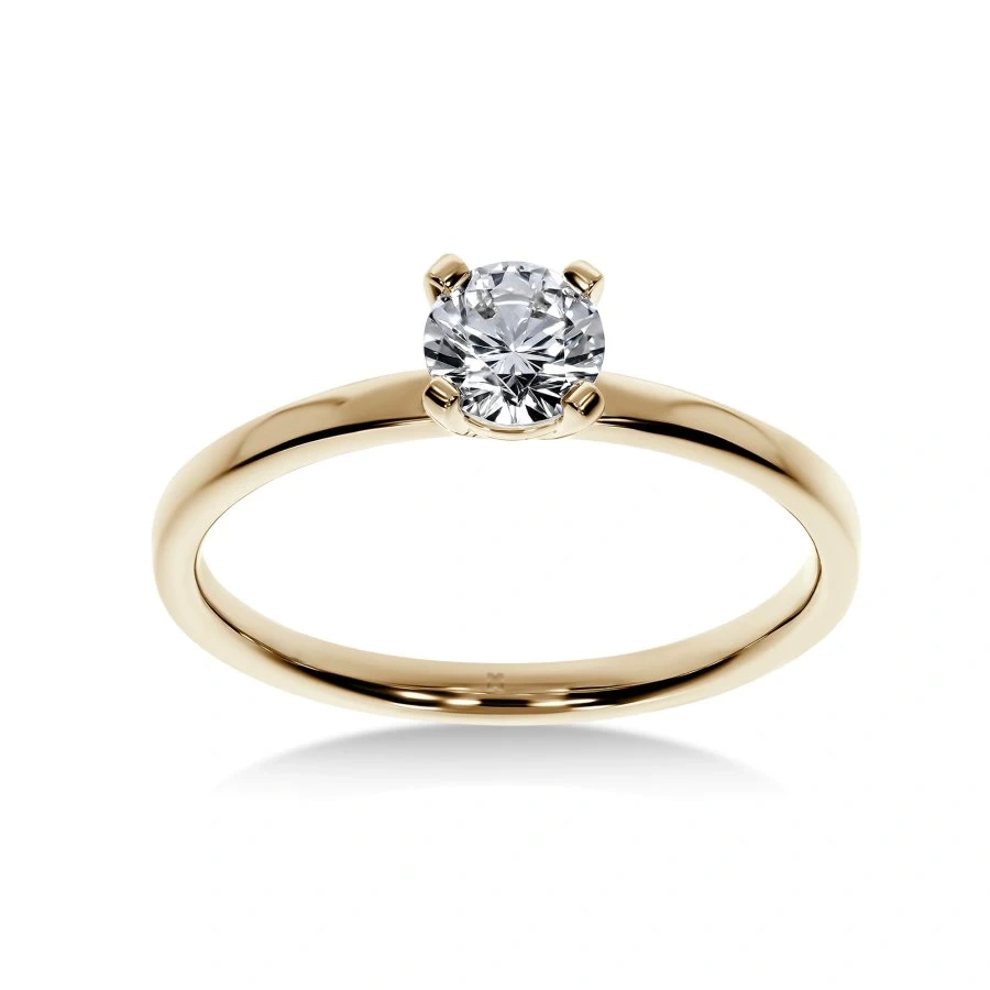 Bague de Fiançailles Diamant Rond Fascination | LeDiamanti Maroc