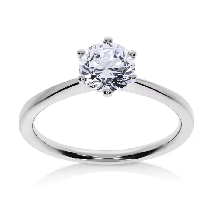 Bague de Fiançailles Diamant Rond Pur | LeDiamanti Maroc