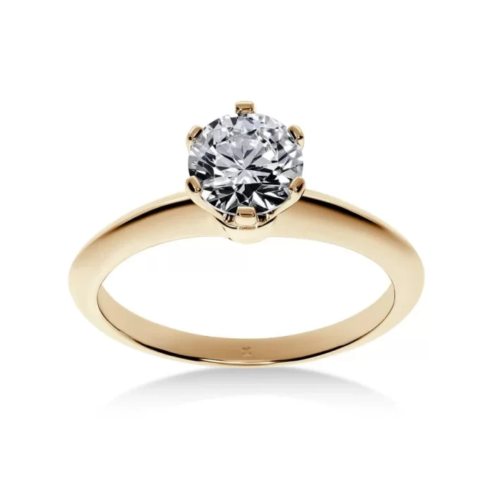 Bague de Fiançailles Diamant 6 Griffes Union | LeDiamanti Maroc