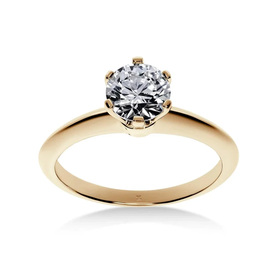 Bague de Fiançailles Diamant 6 Griffes Union | LeDiamanti Maroc